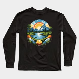 Landscape Mountains Nature Long Sleeve T-Shirt